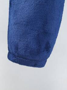 SHEIN 休閒貼布字母男童（小）兩件套 - 藏蓝色 - 查看 7