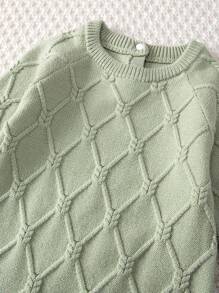 Baby Girls' Sweater Jumpsuit - Green - View 4