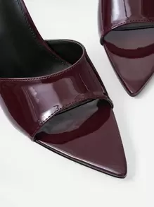MOTF PREMIUM POINTY TOE STILETTO SANDALS VACATION SHOES, FOR SUMMER FALL, BURGUNDY SANDALS, FOR NEW YEAR HOLIDAY, SPRING, SPRING BREAK EASTER PROM HEELS