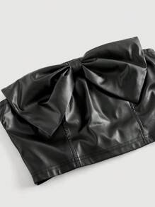 SHEIN MOD Top Sin Tirantes Para Mujer Con Decoración De Lazo