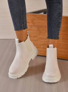 Damen Mode Stiefel für Herbst/Winter - Beige - Übersicht 4