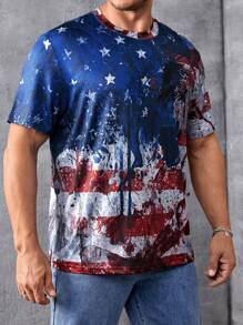 Manfinity LEGND Hommes Plus T-shirt Américaine Imprimé