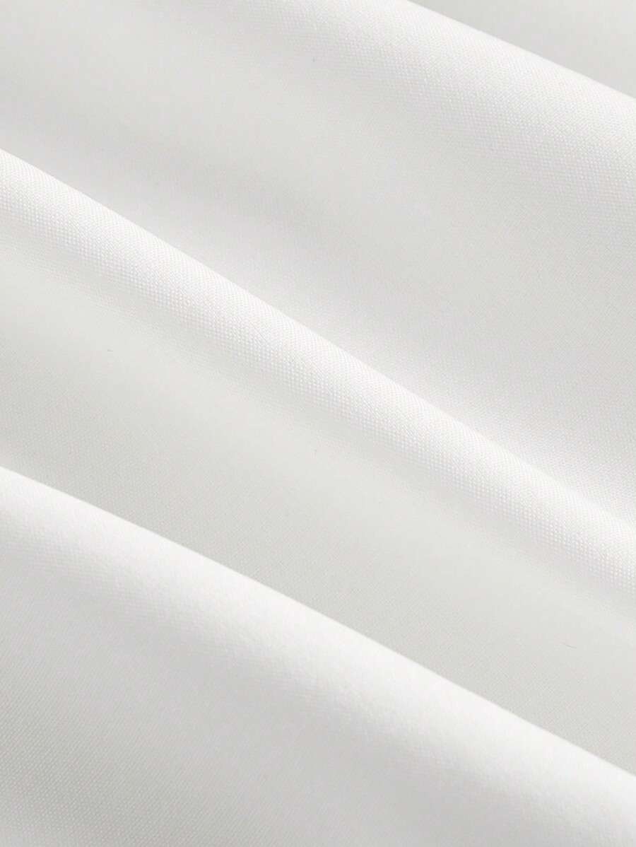 SHEIN MOD Plus Size Solid Button Front Shirt Dress SHEIN UK