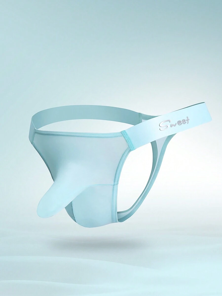 Men's Athletic Jockstrap And Suspenders - Baby Blue - View 1