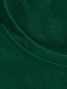 男士聖誕圖案T恤 - 軍綠色 - 查看 4