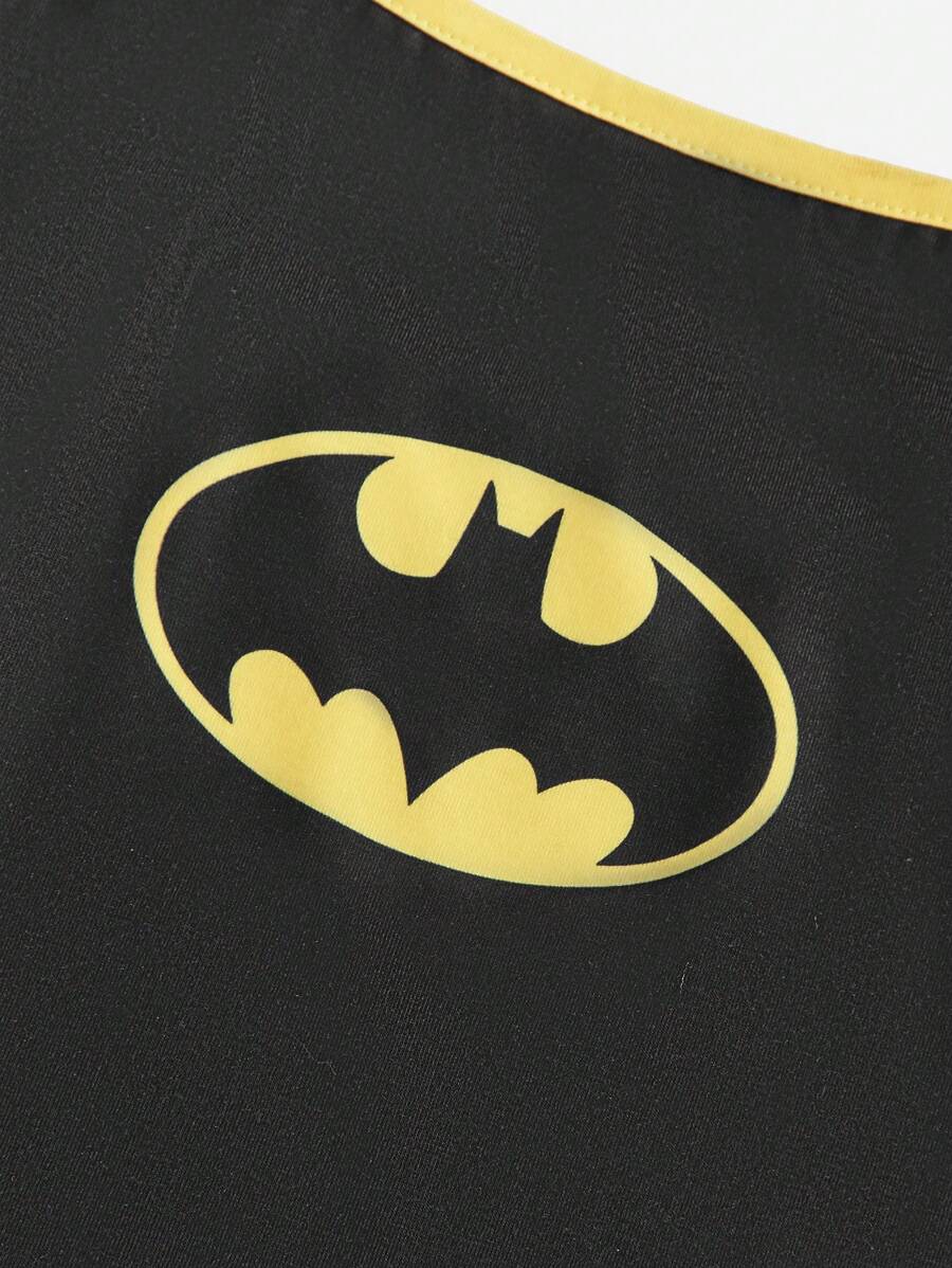 Batman X ROMWE Cartoon Graphic Contrast Binding PJ Set | SHEIN USA