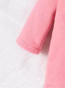 Baby Girl Swan Patched Ruffle Trim Dress