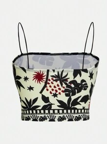 Rafael Machado Artysta Kobiety Boho Bohemian Wakacje Tropikalny Nadruk Cami Top, Na Lato, Wakacje, Plaża, Wyjście, Festiwal, Ibiza Fits, Western Wear