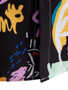 Manfinity EMRG Men Graffiti Print Shirt Without Tee - Black - View 6