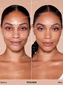 SHEGLAM Skinfinite Hydrating Foundation Sample-Golden Flawless Dewy Foundation Hydrating Coverage Invisible Pore Concealer Pore-Less Non-Greasy Lightweight Soft Liquid Foundation - Golden - View 2