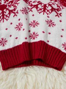 RueChic Men Christmas Santa Claus Pattern Sweater - Red - View 6