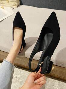 2025年秋季时尚简约风格女士金色裂纹图案粗跟平底鞋，3厘米舒适透气凉鞋情人节 - 黑色 - 查看 6