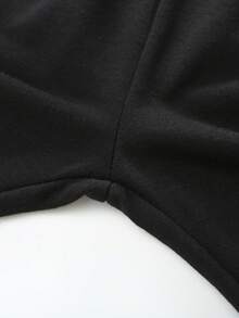 SHEIN Young Boy Cartoon Embossed Drop Shoulder Hoodie & Sweatpants - Green - View 6