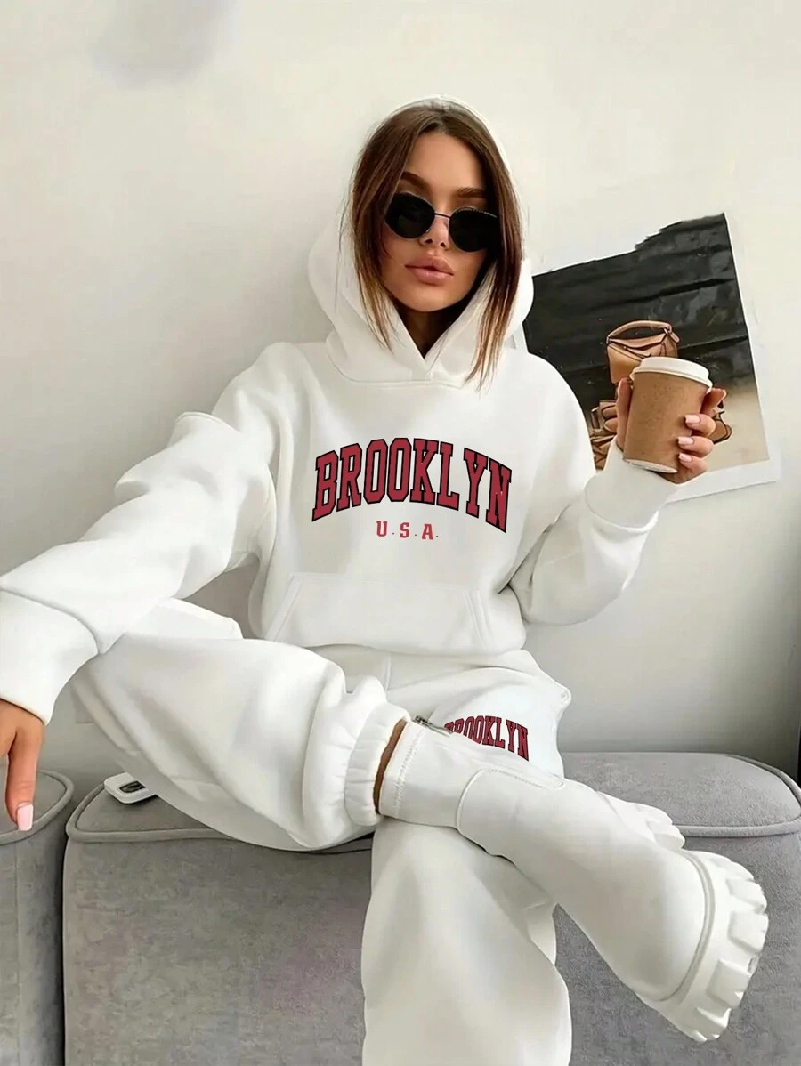 SHEIN Essnce 女性兩件套裝 - 白色 - 查看 1