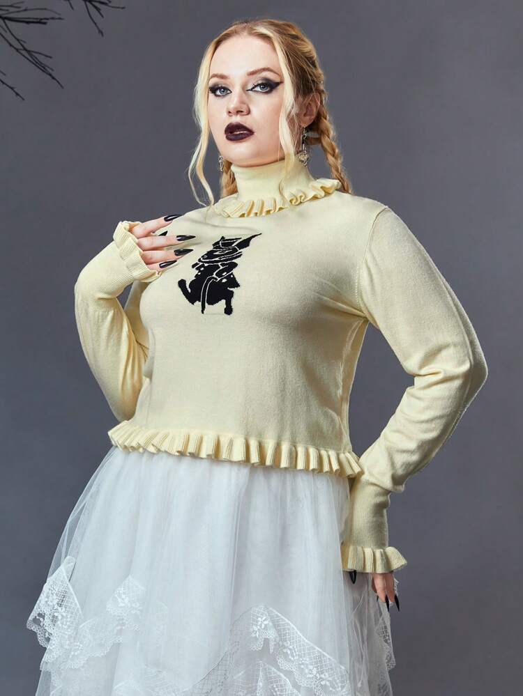 Women’s Yellow Rabbit Sweater Pullover
