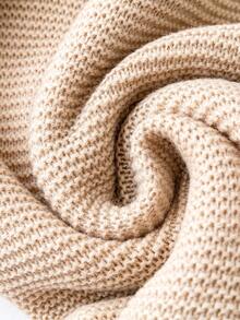 Celure Plus Size Solid Casual Design Cardigan - Apricot - View 4