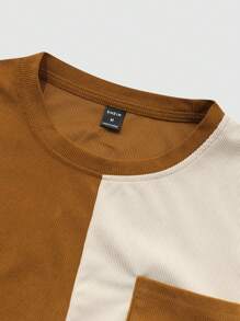 Manfinity Homme Maglietta casual a maniche corte con blocchi di colore per uomo in taglie grandi, adatta per uscire