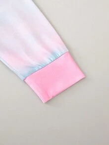 SHEIN Áo nỉ kiểu nhuộm tie-dye và đính sequin dành cho bé gái - Nhiều màu - Xem 6