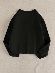 INAWLY 熊与字母图案保暖衬里运动衫、长袖上衣