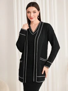 Mulvari 女士毛衣兩件套 - 黑色 - 查看 5