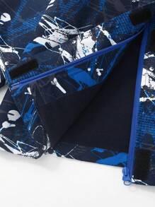 SHEIN Chica Joven 1 pieza Abrigo con capucha con estampado