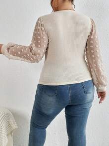 SHEIN Privé 大碼女士上衣 - 杏色 - 查看 2