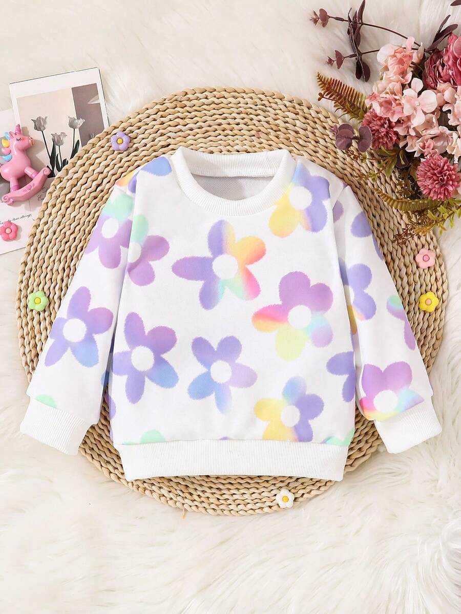 SHEIN 女嬰印花運動衫 - 彩色 - 查看 1