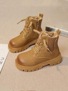 時尚童靴 - 卡其色 - 查看 5