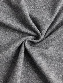 ROMWE Goth Hơn Hoa & Vượt qua In Tay áo kèn  Áo thun - Xám - Xem 3