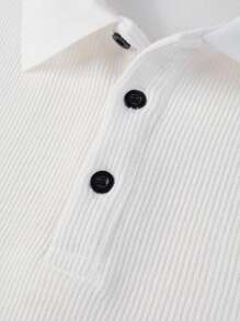 Manfinity Homme Men Solid Polo Shirt - White - View 4