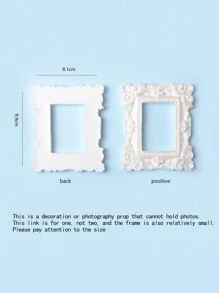 ROMWE 1 pieza Decoración vintage con diseño de marco - Blanco - Ver 5