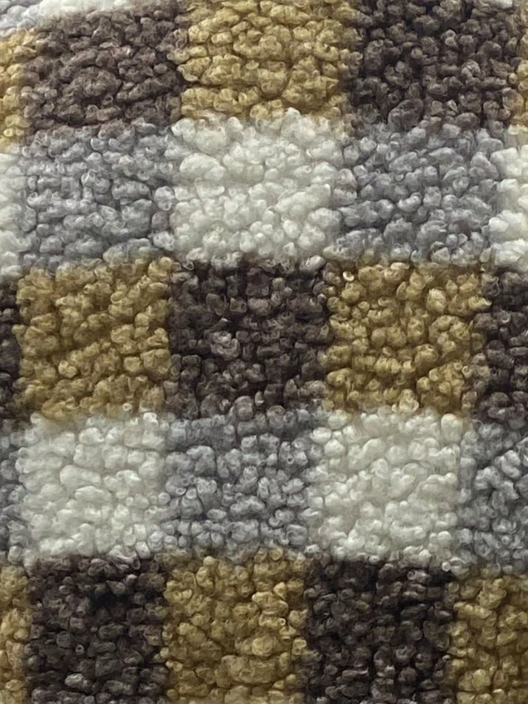 Plus Plaid Print Belted Teddy Coat