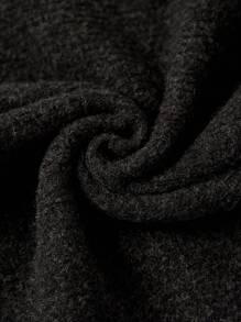 SHEIN ICON 不對稱領短款T恤 - 黑色 - 查看 7