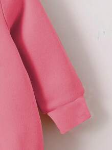 SHEIN 女小童卡通和字母圖案運動衫 - 灰色 - 查看 4