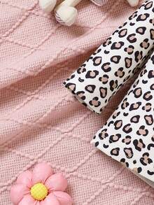 Đứa bé gái 2 Miếng Báo & Đồ họa Hoạt hình Áo - Cà phê nâu - Xem 5