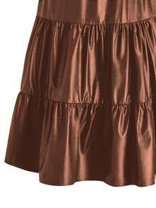 大碼半身裙 - 棕色 - 查看 4