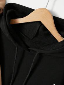 EURMUSE Women's Drop Shoulder Long Sleeve Casual Hooded Drawstring Sweatshirt - Multicolor - View 5