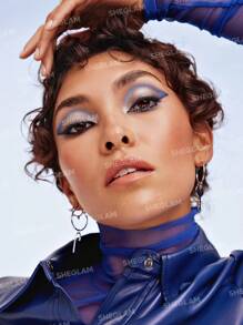 SHEGLAM Wolf Calls Palette 12-Clolor Shimmer Matte Eyeshadow Palette Metallic Color Blue Grey Long Lasting No Smudge Highly Pigmented Soft Smooth Eyeshadow Eye Makeup Cosmetics Brand Beauty Makeup Face Paint Cosmetic For Women Girls Perfect For Winter Spring Ideal For Y2K Fancy Fashion Suitable For Birthday Gift Party Ready Best Color - Wolf Calls - View 4