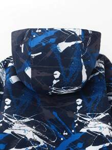SHEIN Chica Joven 1 pieza Abrigo con capucha con estampado