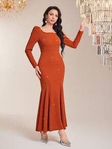 Modelyn 女性洋裝 - 紅木色 - 查看 5