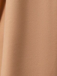 SHEIN LUNE Viền Ruffle Mở Mặt trước Áo khoác - Màu nâu  Mocha - Xem 7