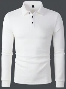Manfinity Homme Men Solid Polo Shirt - White - View 6