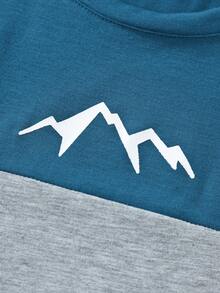 Manfinity Nam In Núi Khối màu Áo thun - Nhiều màu - Xem 4