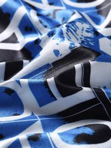 Men's Funny Cute Multicolor Knitted Fabric Trunks With Random Print Tape Details Medium Stretch - Multicolor - View 4