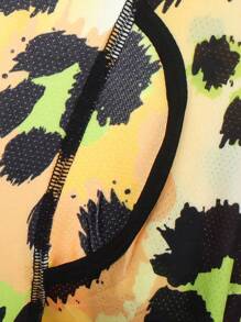 Funny & Cute Men's High Stretch Leopard Print Trunks With Tape Detail - Multicolor - View 3