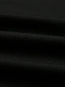 Manfinity Sport Corelite 男士字母圖形拉鍊束繩連帽運動夾克，運動上衣 - 黑色 - 查看 5