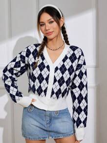 SHEIN EZwear 女性開襟衫 - 藍白色 - 查看 5