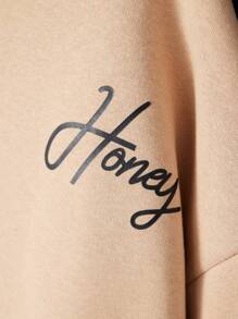 EURMUSE Women's Drop Shoulder Long Sleeve Casual Hooded Drawstring Sweatshirt - Multicolor - View 7