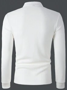 Manfinity Homme Men Solid Polo Shirt - White - View 2