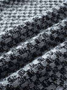 青少年女孩滿版圖案拼接邊毛衣洋裝